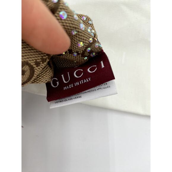 Gucci Canvas Scrunchie with Crystals - Picture 6 of 10